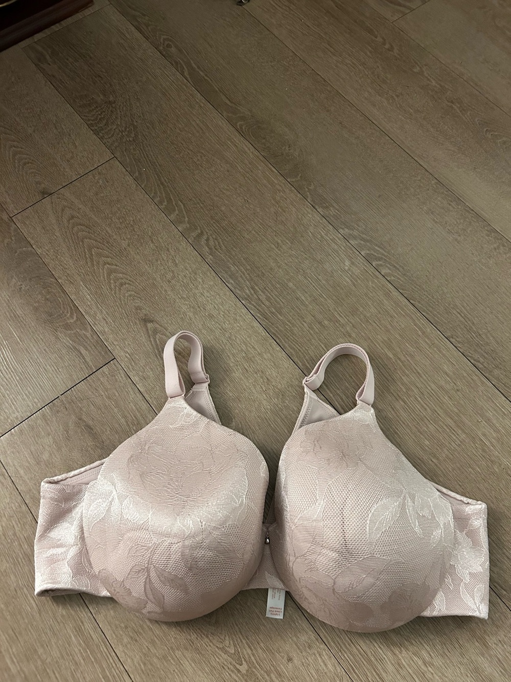 Cacicque Light Pink Floral Lace Full Coverage Bra
